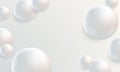 shiny 3d white sphere of balls background. Silver texture gradient collection. Shiny and metal steel gradient template for chrome Royalty Free Stock Photo