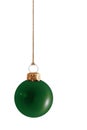 Shiny Dark Green Christmas Bauble