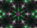 Shiny dark green fractal mandala