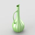 Shiny decorative jar in green