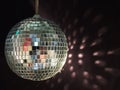 Shiny disco ball reflections Royalty Free Stock Photo