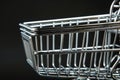 Shiny Empty Shopping Trolley Close-Up