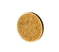 Shiny euro cent coin