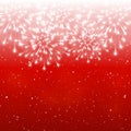 Shiny fireworks on red starry sky background for Your Christmas design