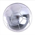 Shiny football soccer ball on the white background 3d illustration