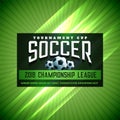 Shiny football soccer tournament league background