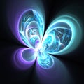 Shiny fractal flower or butterfly Royalty Free Stock Photo