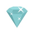 Shiny game diamond icon flat isolated vector Royalty Free Stock Photo