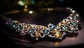 Shiny gemstone jewelry a luxurious personal accessory for women elegance generated by AI