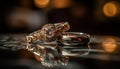 Shiny gemstone jewelry reflects love and elegance in wedding celebrations generated by AI