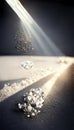 Shiny gemstones diamonds crystals abstract background. Beautiful luxury wallpaper