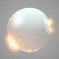 Shiny glass ball with light effect