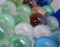 Shiny glass marbles background