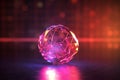 Shiny glowing reflective ball. Generate ai