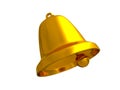 Shiny gold bell isolated