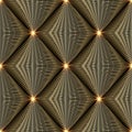 Shiny gold 3d modern vector seamless pattern. Abstract geometric