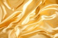 shiny gold satin material spread out