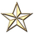 Shiny Gold Star Royalty Free Stock Photo