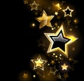Shiny gold star Royalty Free Stock Photo