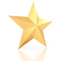 Shiny Gold Star On White Background Royalty Free Stock Photo