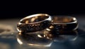 Shiny gold wedding ring symbolizes eternal love generated by AI