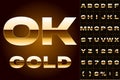 Shiny golden alphabet Royalty Free Stock Photo