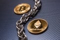 Cryptocoin and a silver chain