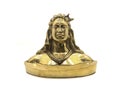 shiny golden idol of lord shiva of hindu religion