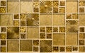 Golden brown mosaic background of tles Royalty Free Stock Photo