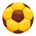 Shiny and golden soccer ball isolated over white background, Vector illustration Royalty Free Stock Photo