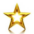 Shiny golden star Royalty Free Stock Photo