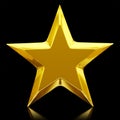 Shiny golden star Royalty Free Stock Photo