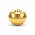 A shiny golden tomato with a geometric pattern Royalty Free Stock Photo