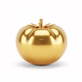 A shiny golden tomato, isolated on a white Royalty Free Stock Photo