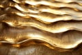 Shiny golden waves creating a luxurious and elegant abstract pattern Royalty Free Stock Photo