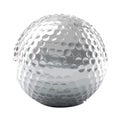 Shiny golf ball, isolated white background Royalty Free Stock Photo