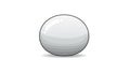 Shiny gray sphere with a reflective surface positioned against a Royalty Free Stock Photo