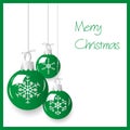 Shiny green christmas decoration baubles hanging eps10 Royalty Free Stock Photo