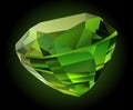 Shiny green chrysolite Royalty Free Stock Photo