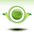 Shiny green environmental vector symbol