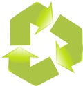 Shiny Green Recycle Symbol