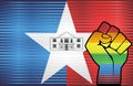 Shiny Grunge San Antonio and Gay flags Royalty Free Stock Photo