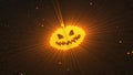 Shiny Halloween pumpkin symbol 3D render