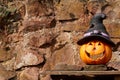 A Shiny halloween pumpkins made of ceramic Royalty Free Stock Photo