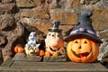 A Shiny halloween pumpkins made of ceramic Royalty Free Stock Photo