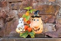 A Shiny halloween pumpkins made of ceramic Royalty Free Stock Photo