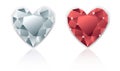 Shiny heart diamond