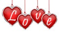 Shiny Heart Pendant Love Banner