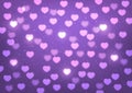 Shiny hearts on purple