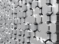 Shiny hexagon metal bars background Royalty Free Stock Photo